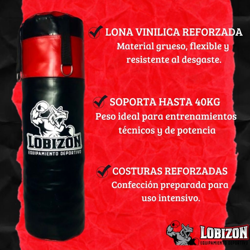 Golden Club Bolsa de boxeo lona brillante 1.20mts c/relleno