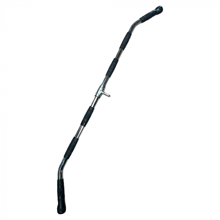 BARRA DORSALERA CON ESTRIBOS PARA POLEA CROMADA 91CM BA-13