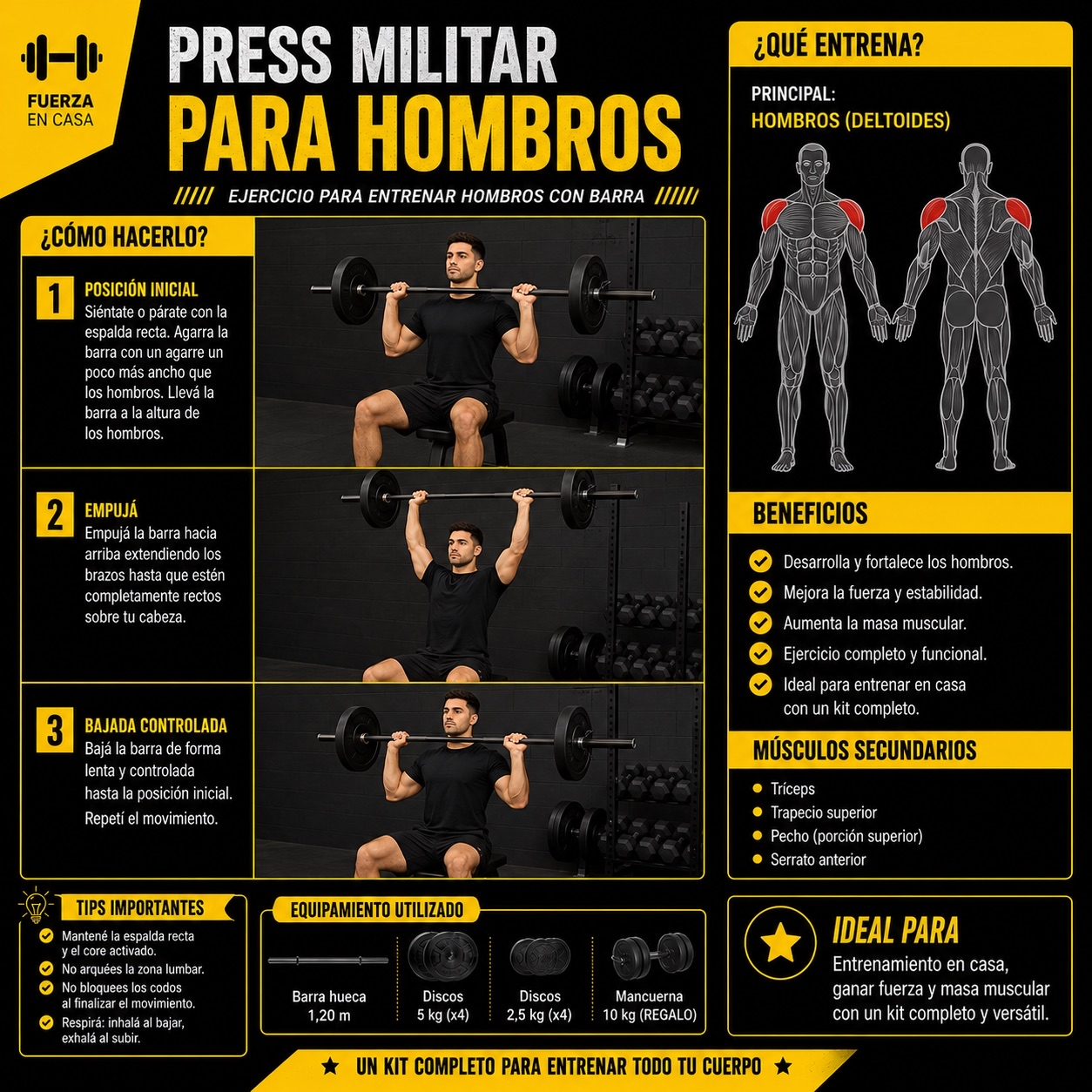 Press militar para hombros
