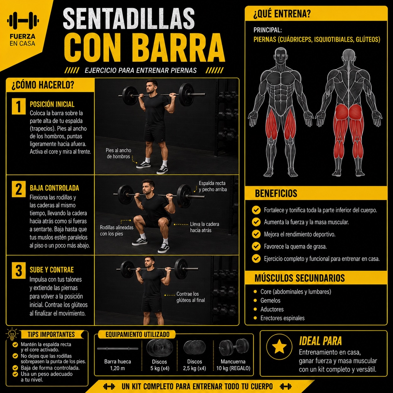 Sentadillas con barra